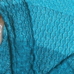 NWOT Craft&Barrow Turquoise Two Toned Cable Knit Sweater